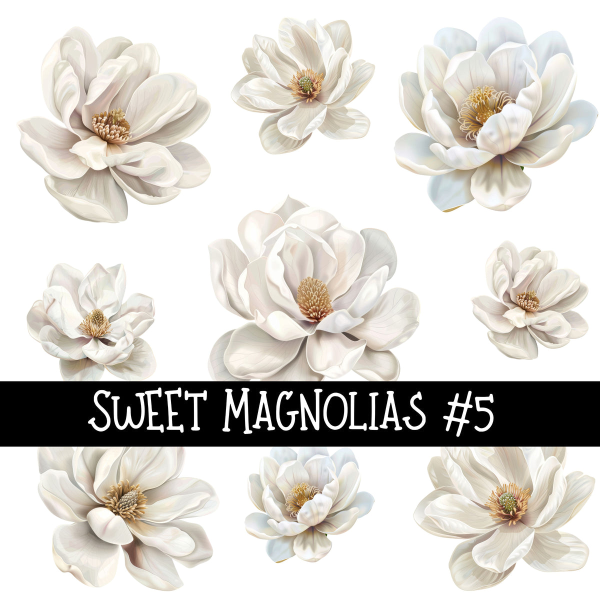 Sweet Magnolias- UV DTF Decal sheet 5 sheet designs to choose from