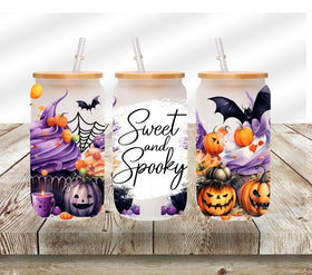 Sweet and spooky uv dtf 16oz libbey wrap