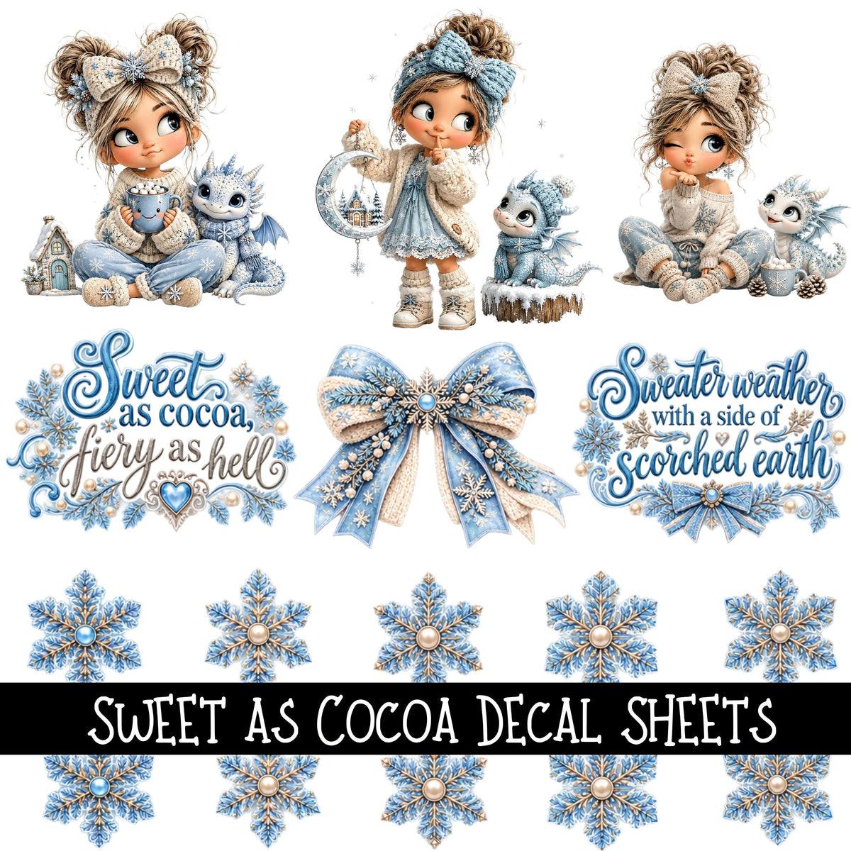 Sweet as Cocoa UV DTF Decal sheets
