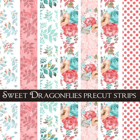 Sweet Dragonflies precut strips 12x12 vinyl sheet