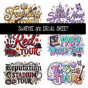 Swiftie UV DTF Decal sheets 13 Designs available
