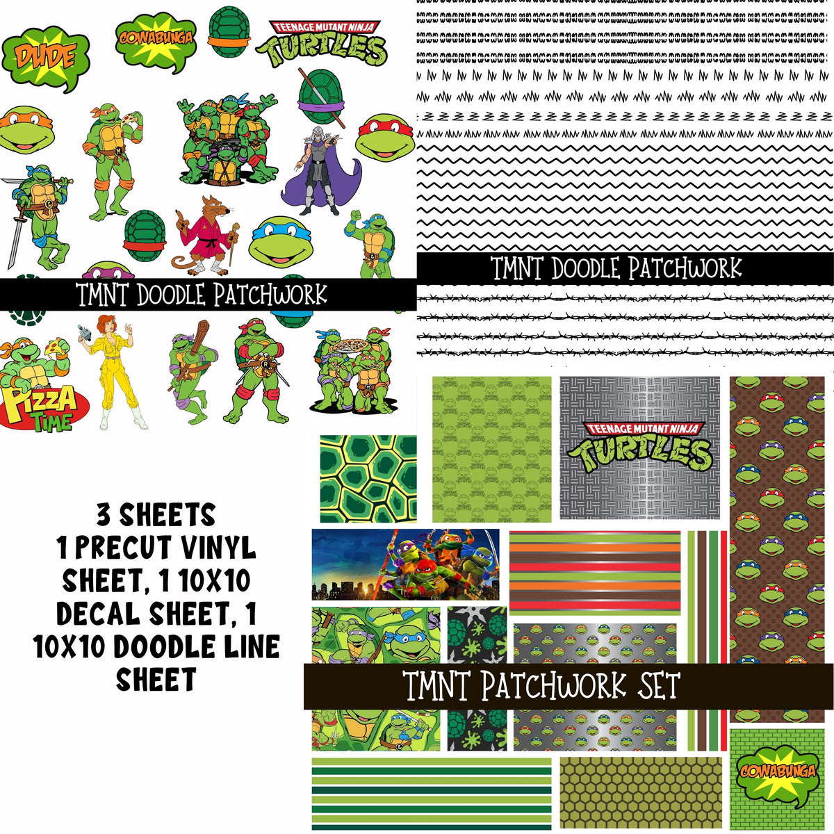 TMNT Doodle Patchwork Set