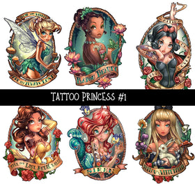Tattoo Princess UV DTF Decal sheets 2 Designs Available