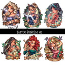 Tattoo Princess UV DTF Decal sheets 2 Designs Available