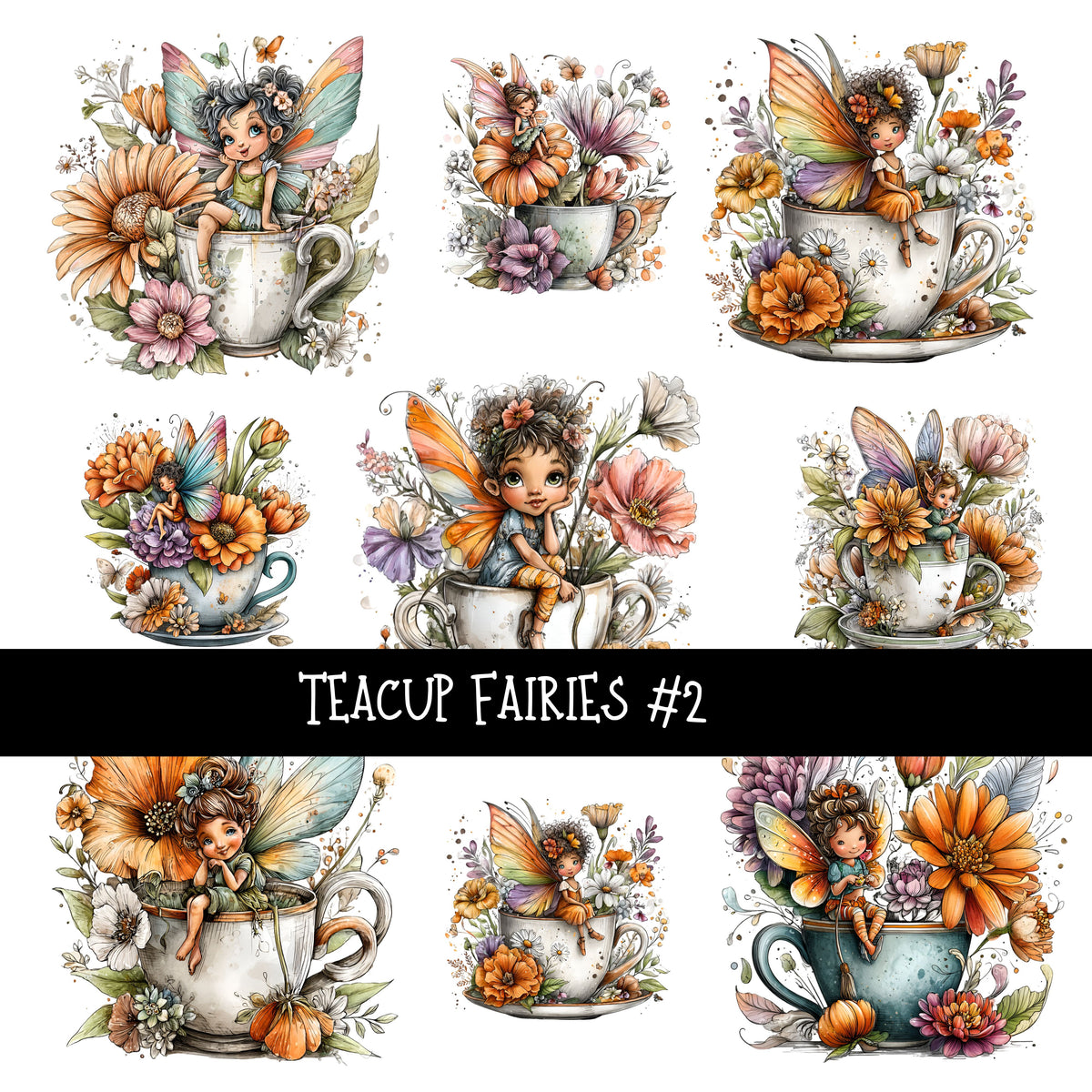 Teacup Fairies UV Decal sheets 2 to choose from