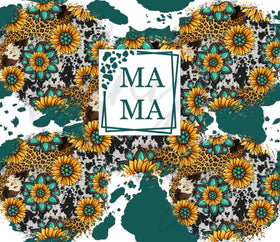 Teal Mama Cow JPEG Download