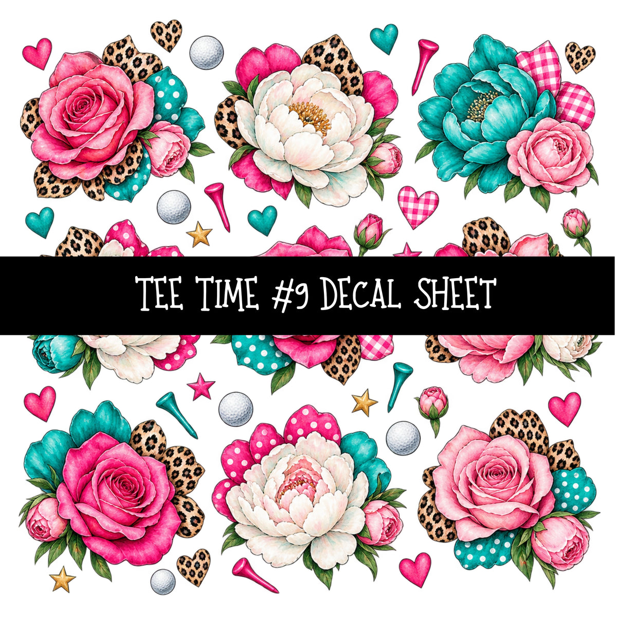 Tee Time UV DTF Decal sheets 11 Designs available