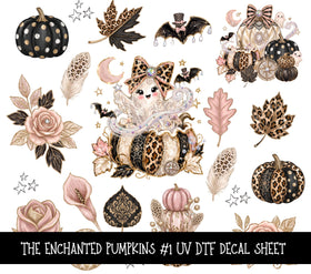 The enchanted pumpkins UV DTF Decal sheets 2 Designs available