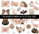 The enchanted pumpkins UV DTF Decal sheets 2 Designs available