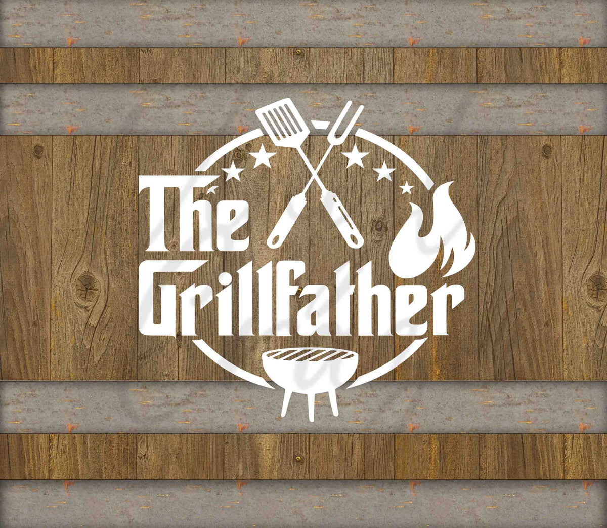 The Grillfather 20 or 30 oz Skinny Adhesive Vinyl Wrap