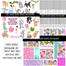 Jungle Book Doodle Patchwork Set