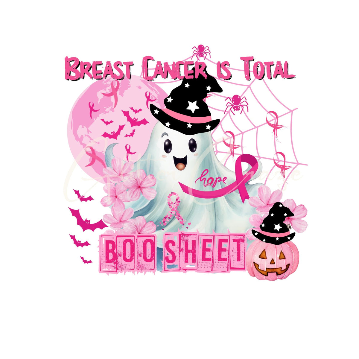 Breast Cancer is total Boo sheet UV DTF Decal