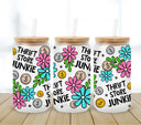 Thrift Store Junkie - UV DTF 16oz Libbey wrap