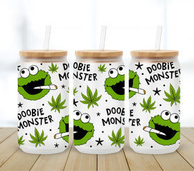 Doobie Monster- UV DTF 16oz Libbey wrap