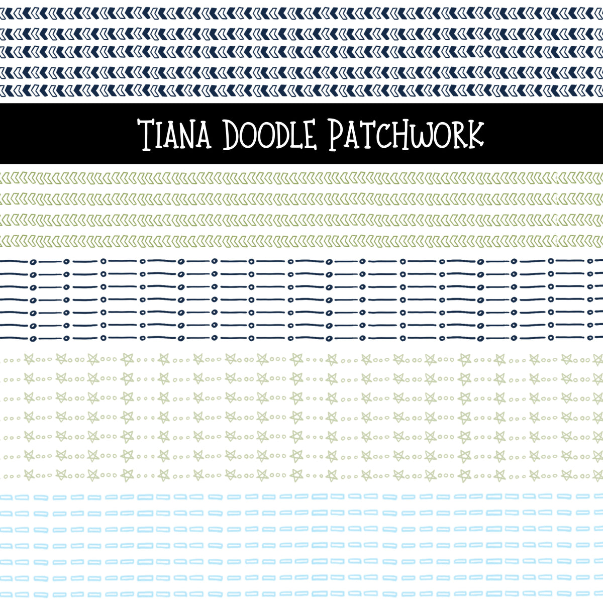 Tiana UV DTF Doodle Patchwork Set