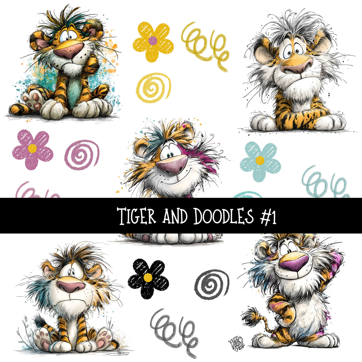 Tigers and Doodles UV Decal sheets 2 to choose from