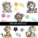 Tigers and Doodles UV Decal sheets 2 to choose from