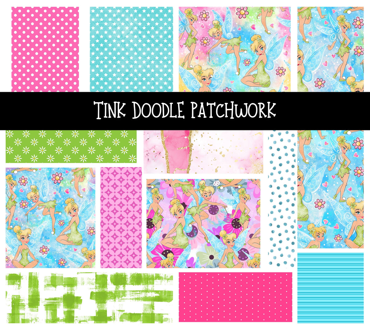 Tink Doodle Patchwork Set