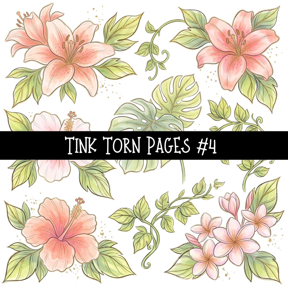 Tink Torn Pages UV DTF Decal sheets 6 Designs available
