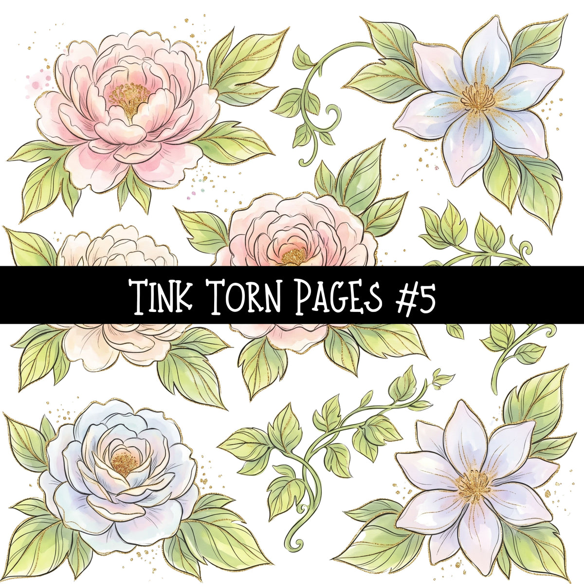 Tink Torn Pages UV DTF Decal sheets 6 Designs available