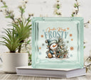 Feelin Kinda Frosty Glass Block Decal