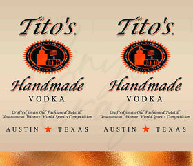 Tito's 20 or 30 oz Skinny Adhesive Vinyl Wrap