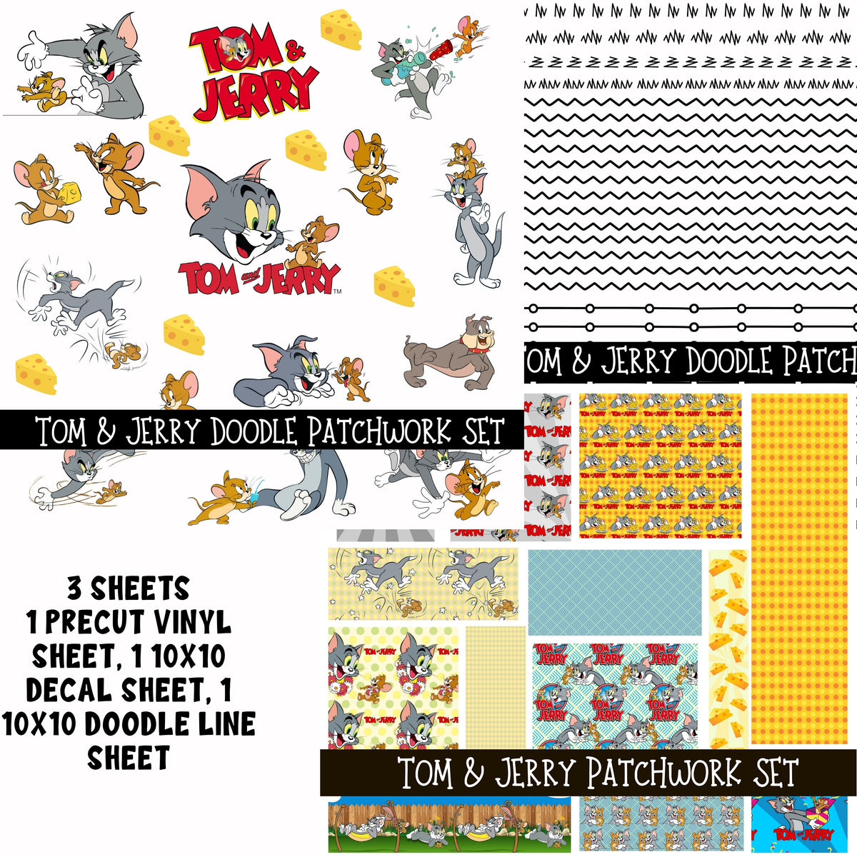 Tom & Jerry Doodle Patchwork Set