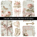 Torn and Timeless Torn Pages UV DTF Decal sheets 5 designs available