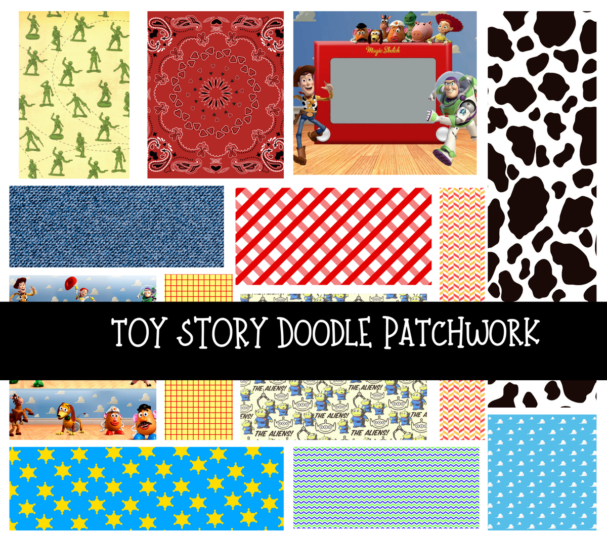 Toy Story Doodle Patchwork Set