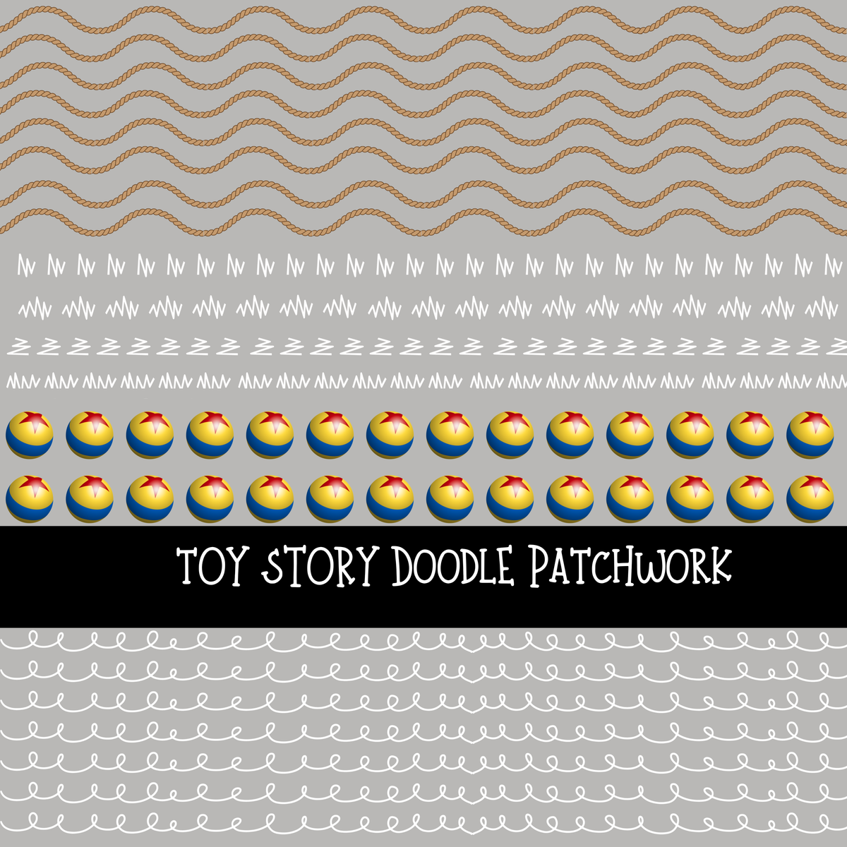 Toy Story Doodle Patchwork Set