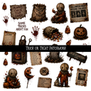 Trick or Treat Doodle Patchwork Set