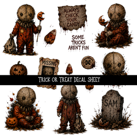 Trick or Treat- Uvdtf Decal Sheet