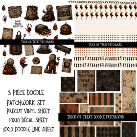 Trick or Treat Doodle Patchwork Set