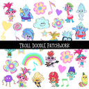 Troll UV DTF Doodle Patchwork Set