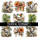 Tropical Elephant UV Decal sheets 2 to choose from