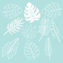 Tropical Leaf outlines UV DTF Decal Sheets- 2 color options