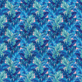 Tropical Blue Leaves Adhesive Vinyl