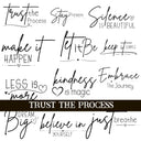 Trust the process UV DTF Decal Sheets 3 color options