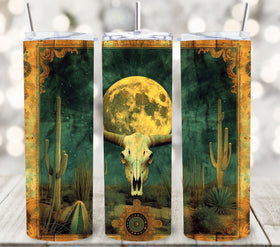Full Moon Cow Skull Wrap