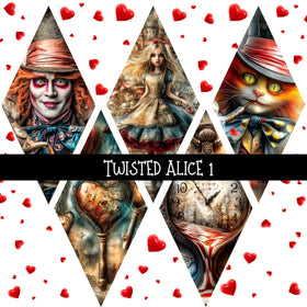 Twisted Alice UV DTF Decal sheets 2 Designs Available