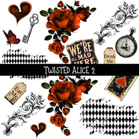 Twisted Alice UV DTF Decal sheets 2 Designs Available