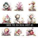 Under the sea UV DTF Decal sheets 4 to choose from