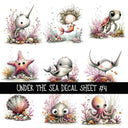 Under the sea UV DTF Decal sheets 4 to choose from