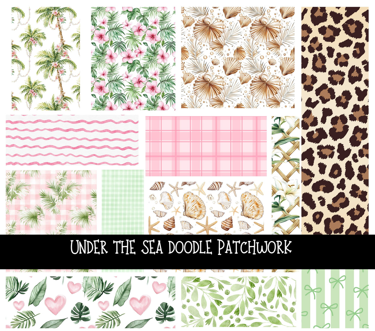 Under the sea Doodle Patchwork Set