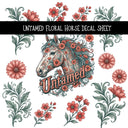 Untamed Floral Horse UV DTF Decal sheets