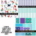 Little Mermaid Doodle Patchwork Set