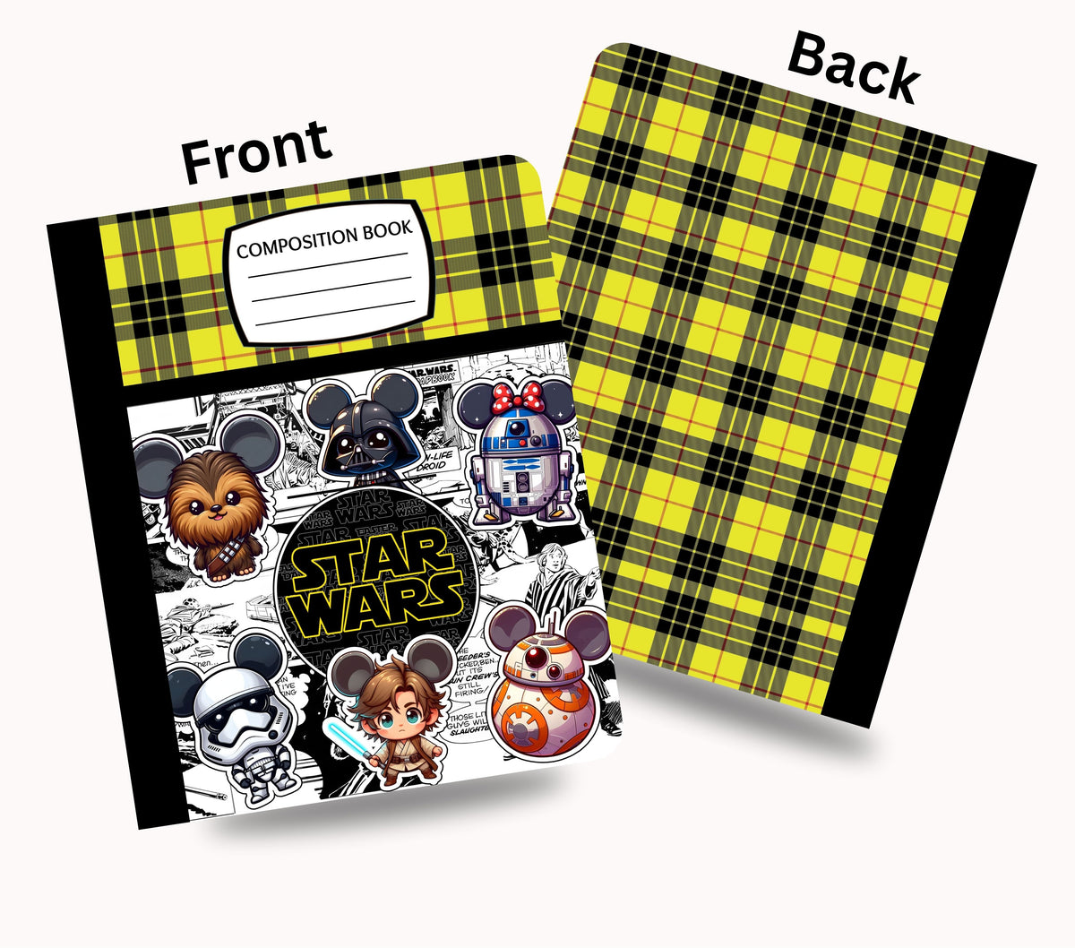 Star Wars vinyl composition notebook wrap