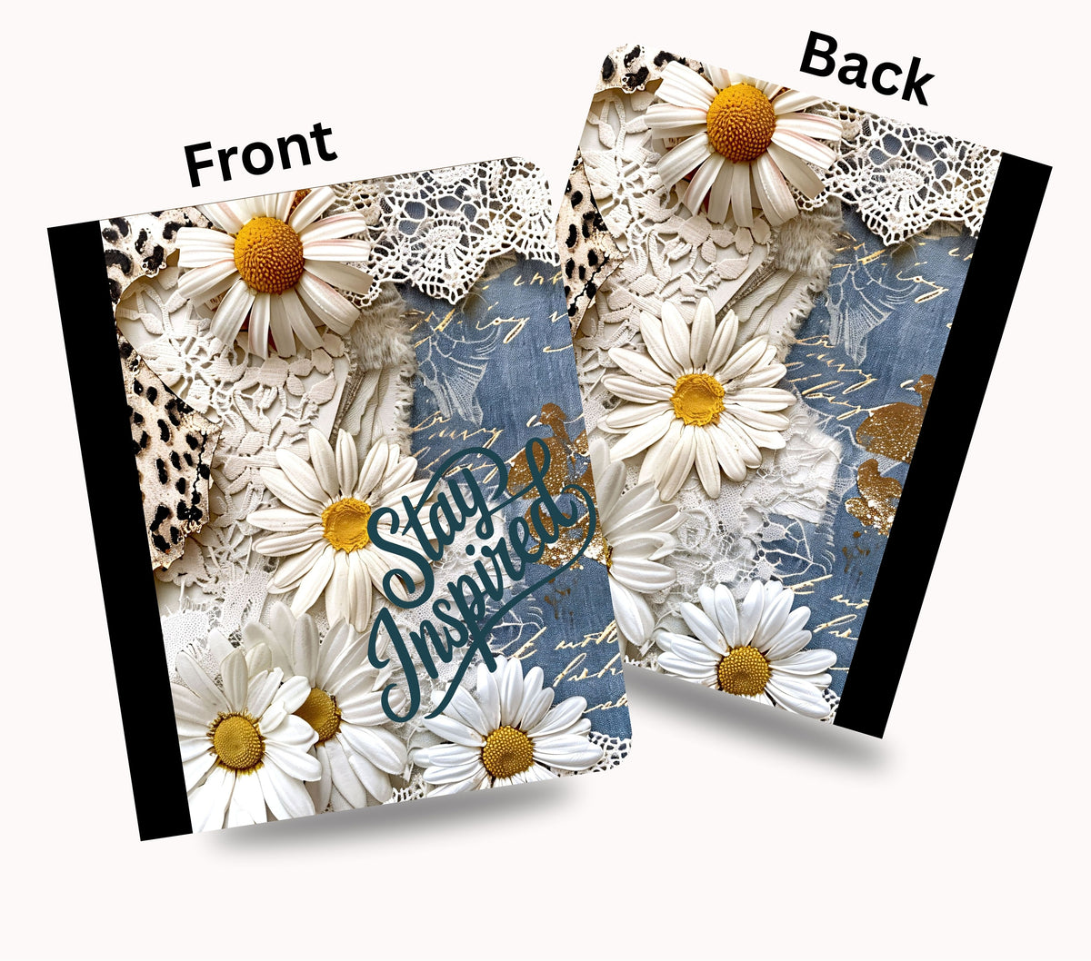 Stay Inspired vinyl composition notebook wrap