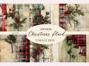 Vintage Christmas Plaid Vinyl collection- 12x12 vinyl sheets-6 designs available