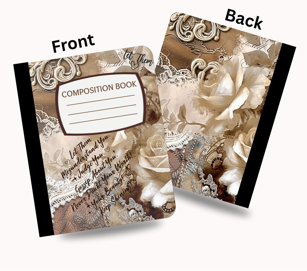 Let them vinyl composition notebook wrap